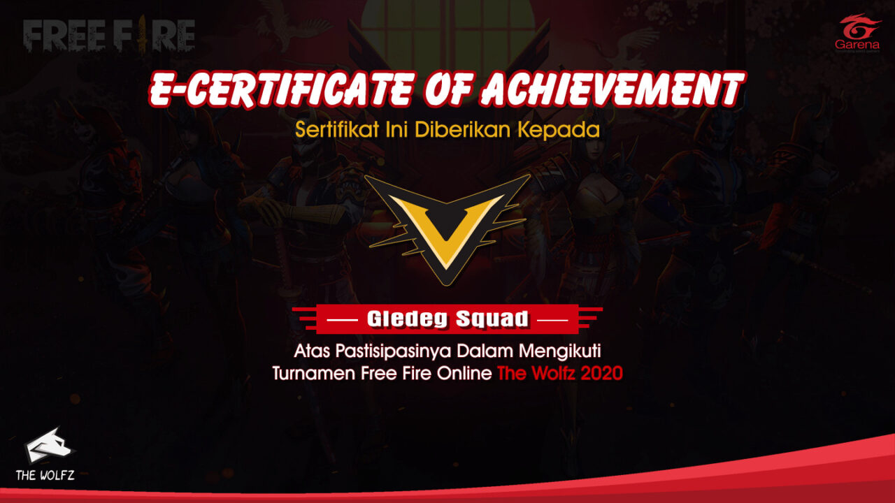 Pengen Buat Turnamen, Ini Kumpulan Sertifikat Polosan FF Gamedaim