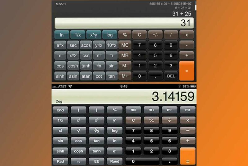 Nintendo vs iphone calculator 2