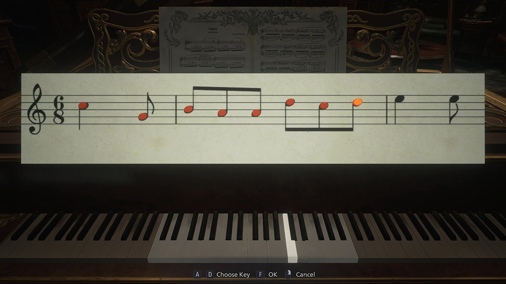 Resident evil village piano puzzle solve