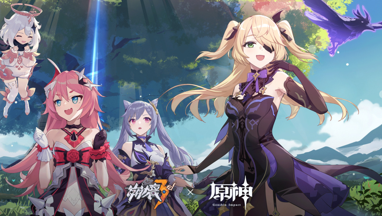 Honkai crossover genshin keyart cht