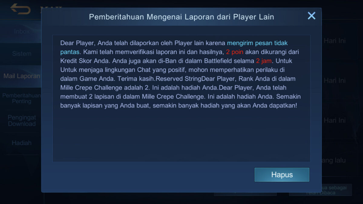 Bisakah Menghilangkan Mute Chat ML? ini Penjelasannya