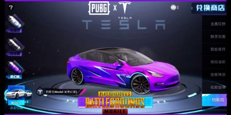 Pubgm x tesla