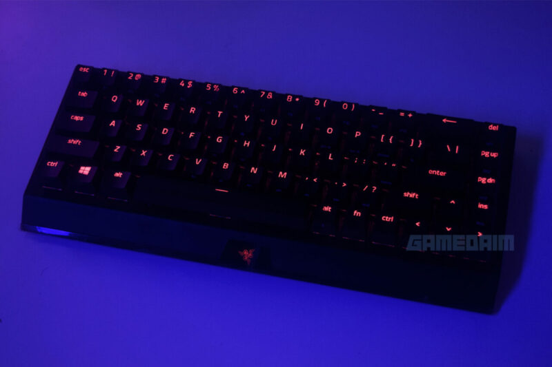 Razer blackwidowv3 mini hyperspeed rgb dark 2 gamedaim review