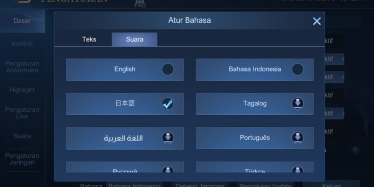 Mengubah bahasa mobile legends