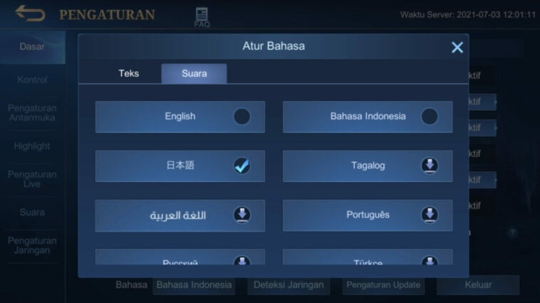 Mengubah Bahasa Mobile Legends