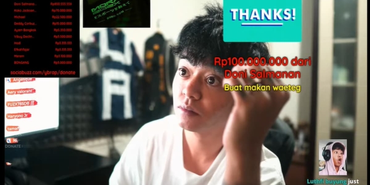 Busyett, reza arap dapat donasi 1m dari penontonnya saat live streaming ragnarok x