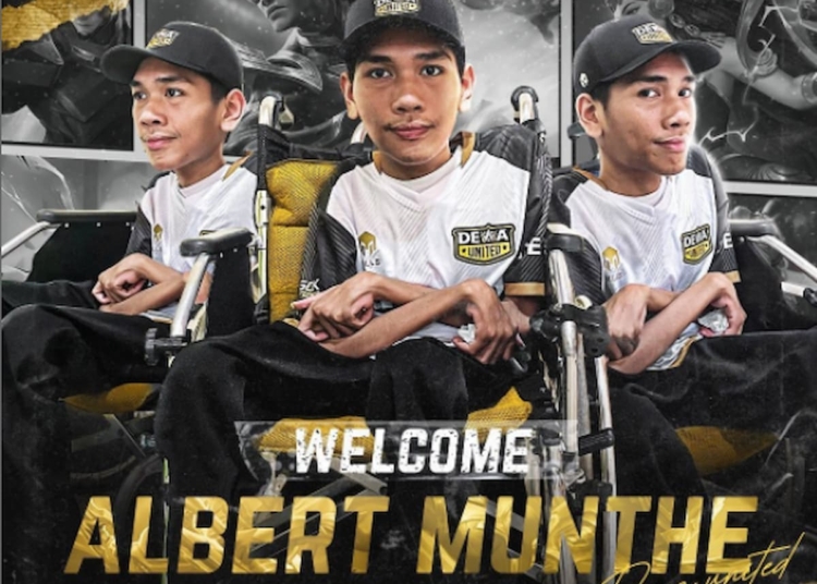 Resmi, alberth munthee bergabung dengan dewa united esports