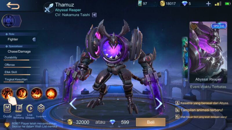Thamuz War Axe Mobile Legends