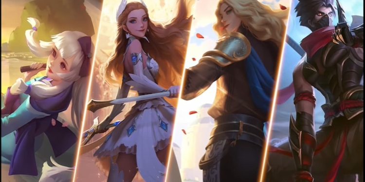 Tampilan dan gameplay 4 hero revamp mobile legends terbaru