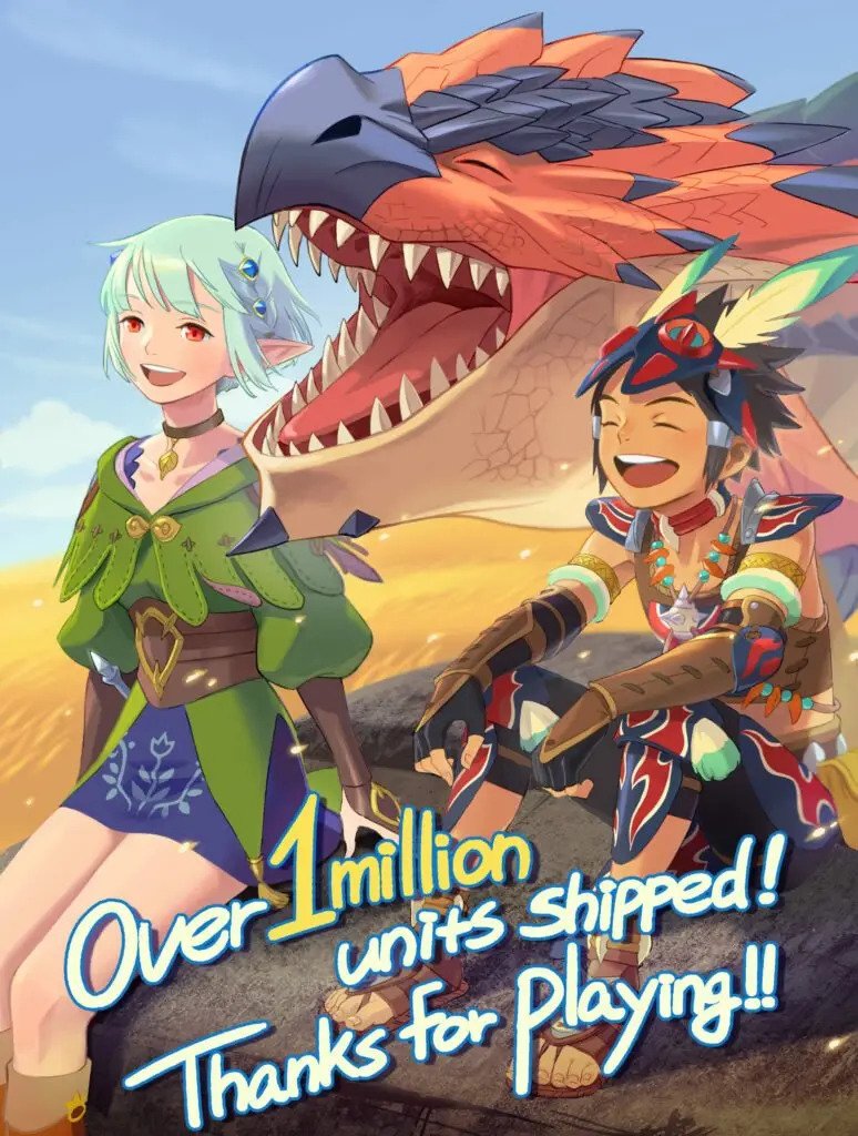 Baru rilis 2 minggu lalu, penjualan monster hunter stories 2 capai 1 juta kopi  | capcom