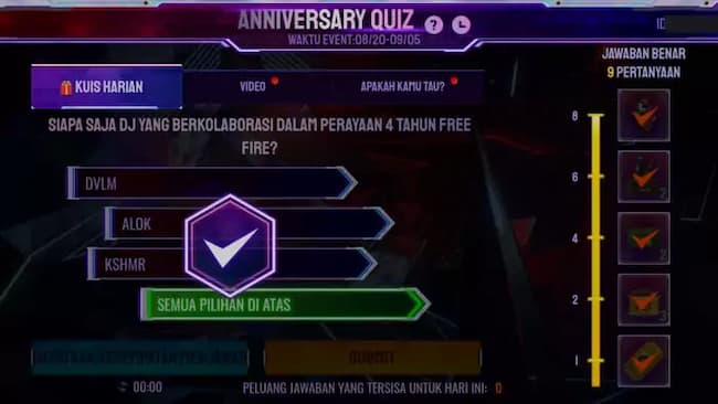 Dj perayaan 4 tahun free fire