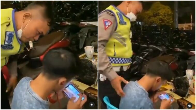 Kocak, Seorang Pemuda yang Cuek Tetap Main PUBG Saat Ditegur Polisi 11 Kocak, Seorang Pemuda yang Cuek Tetap Main PUBG Saat Ditegur Polisi