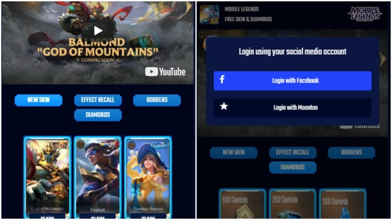 Situs Website Newgiftml, Benarkah Berikan Diamond Dan Skin Mobile Legends Gratis