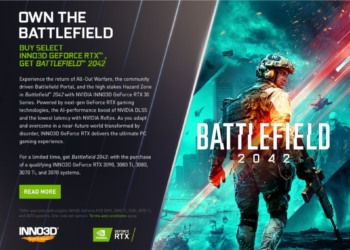 Nvidia beri bonus game battlefield 2042 untuk tiap pembelian gpu gtx 30 series | inno3d