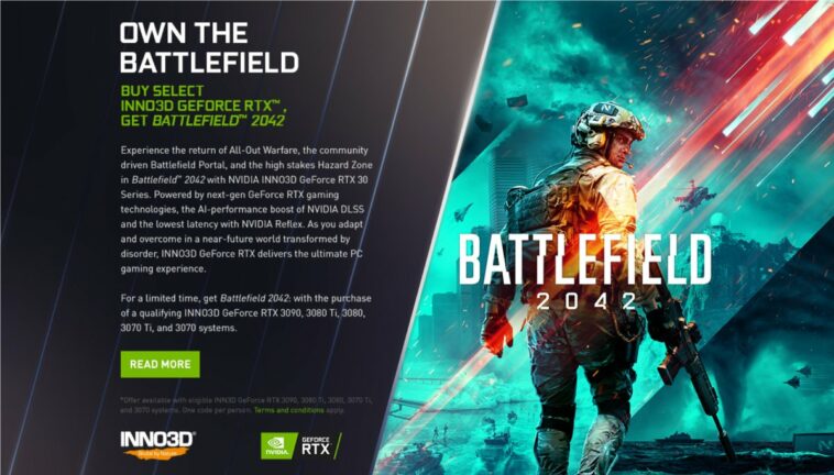 Nvidia Beri Bonus Game Battlefield 2042 Untuk Tiap Pembelian GPU GTX 30 Series | Inno3D