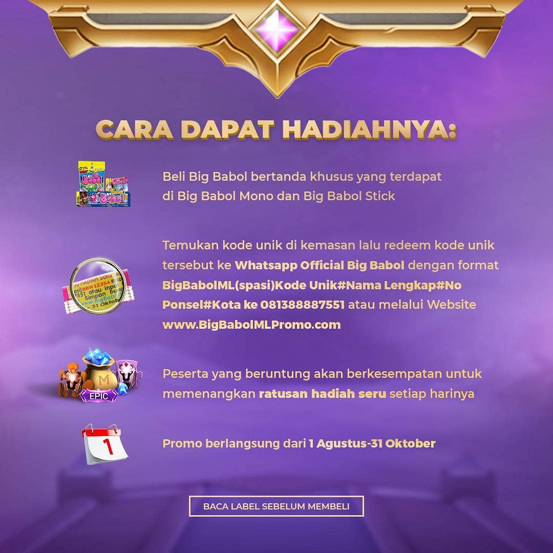 Event Mobile Legends x Big Babol Terbaru