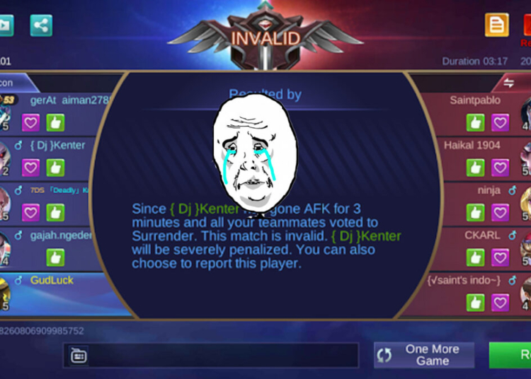 Invalid match mobile legends