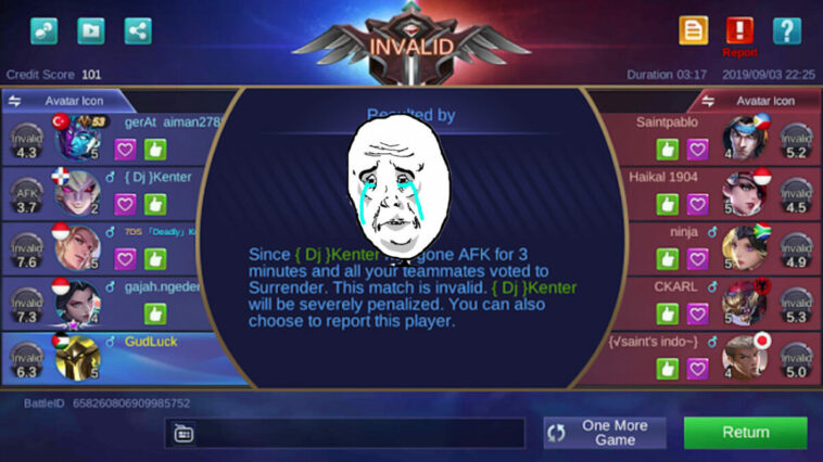 Invalid Match Mobile Legends