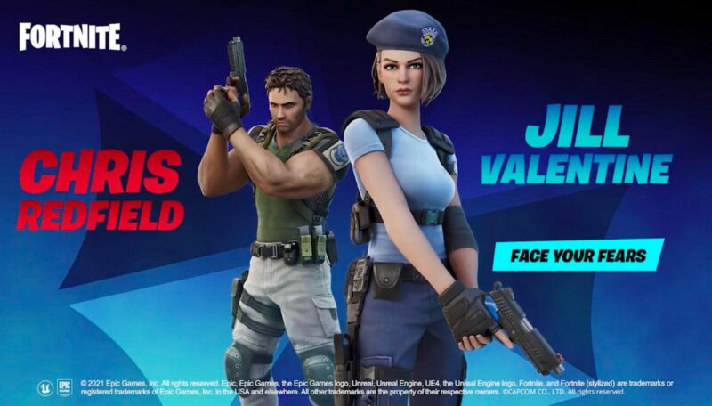 ‘fortnite Releases Stunning ‘resident Evil Skins From Jill Valentine And