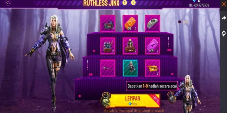 Begini cara mendapatkan bundle ruthless jinx ff (free fire)