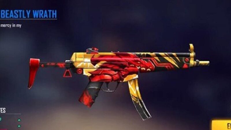 Dapatkan mp5 beastly wrath ff dari pre order elite pass season 42