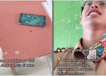 Guru ini ajak muridnya by one mobile legends karena bermain handphone di kelas