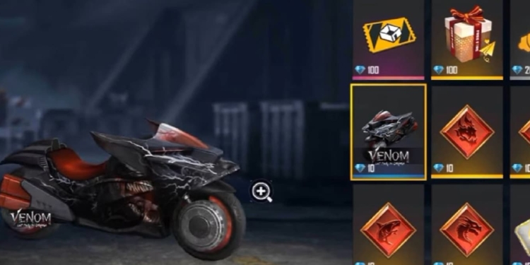 Mau hadiah gun skin & venom motorbike ff