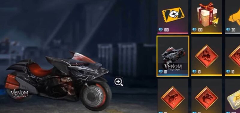 Mau Hadiah Gun Skin & Venom Motorbike Ff