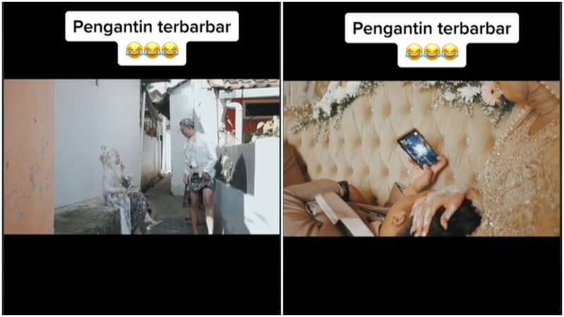 Pengantin Terbar Bar, Main Game Pubg Sambil Rebahan Saat Momen Pernikahan