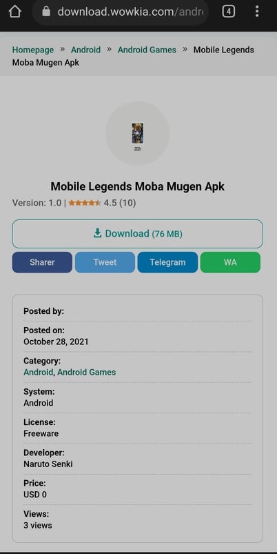 Moba mugen apk