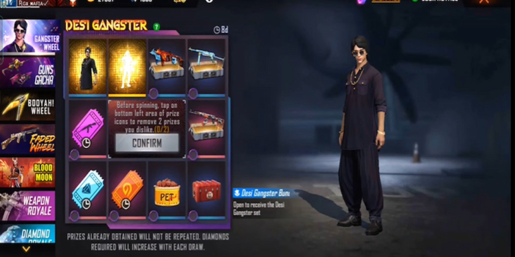 Dapatkan bundle desi gangster dan spirit of booyah ff di event booyah day 2021