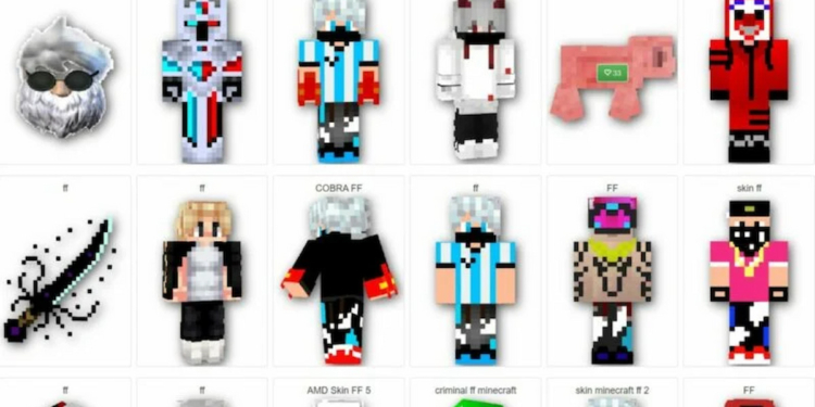 Download skin minecraft ff (free fire) terbaru lengkap 2022