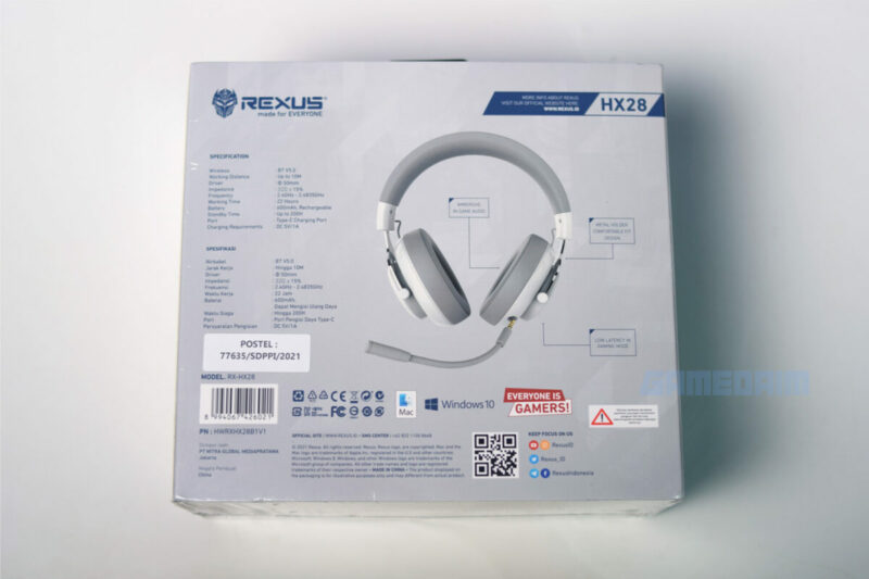 Rexus hx28 box belakang gamedaim review