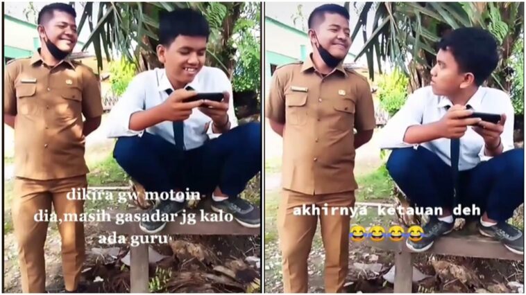 Terlalu Asyik Bermain Game, Murid Ini Tak Sadar Gurunya Berada Di Belakang