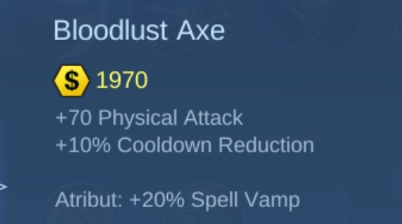 Pasif Bloodlust Axe