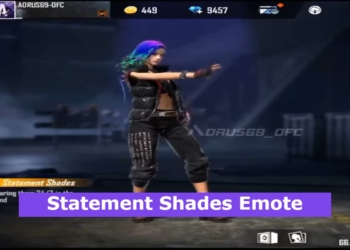 Dapatkan emote statement shades ff dalam bonus top up free fire