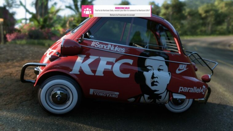 Pakai Foto Kim Jong-Un, Gamer Forza Horizon 5 ini Dibanned Ribuan Tahun | Twitter