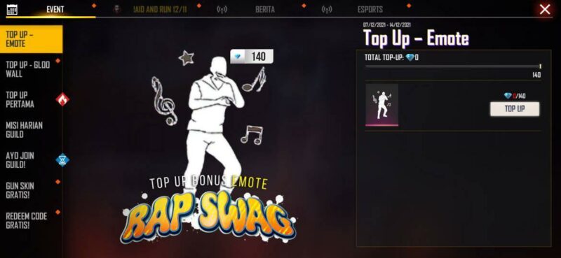 Top up bonus emote