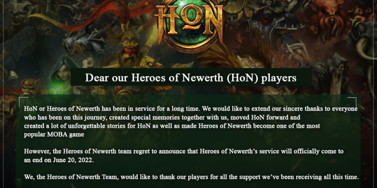 Moba legendaris heroes of newerth akan tutup server tahun depan | garena