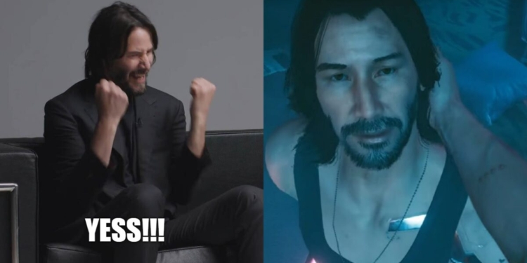 Keanu reeves senang fans buat mod nakal karakternya di cyberpunk 2077 | gamedaim