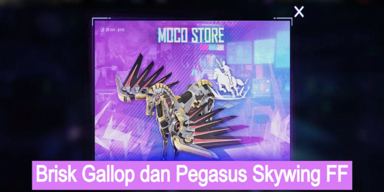 Cara mendapatkan animasi brisk gallop ff dan pegasus skywing di event moco store