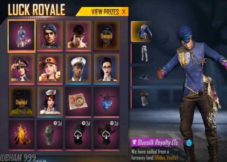 Dapatkan bundle bluesilk royalty ff di event gold royale free fire 1 Dapatkan bundle bluesilk royalty ff di event gold royale free fire
