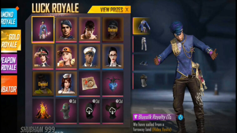 Dapatkan Bundle Bluesilk Royalty Ff Di Event Gold Royale Free Fire