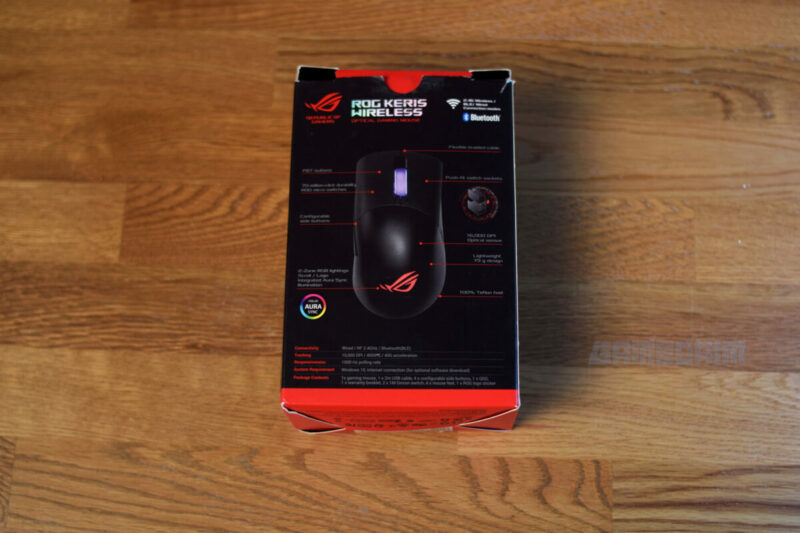 Rog keris wireless box belakang gamedaim review