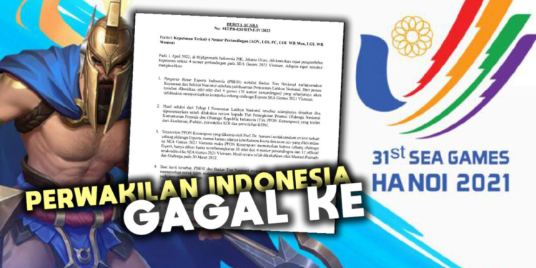 4 cabang esports perwakilan indonesia gagal ke sea games 2021 vietnam