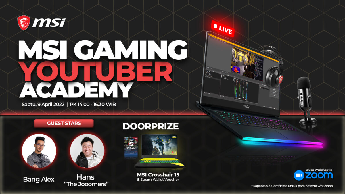 Msi gaming youtuber academy