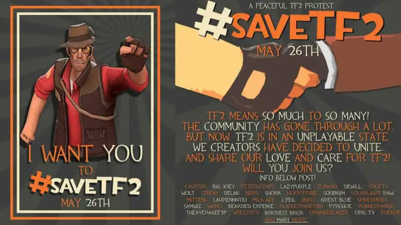 Banyak Cheater, Valve Janji Benahi Team Fortress 2 Setelah Diprotes Fans 2 Tidak Diurus Bertahun-Tahun, Fans Bentuk Gerakan Protes #Savetf2 | gamedaim