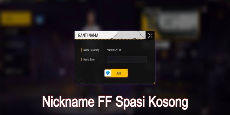 Cara buat nickname ff spasi kosong pendek & panjang