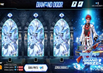 Dapatkan hadiah bundle, gun skin, dan jackpot diamond di event diamond door ff