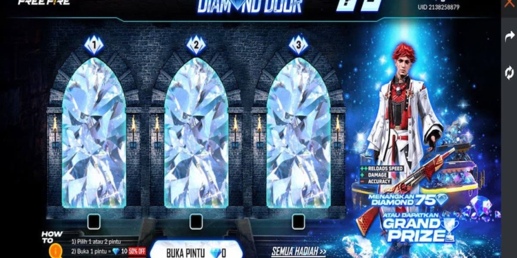 Dapatkan hadiah bundle, gun skin, dan jackpot diamond di event diamond door ff